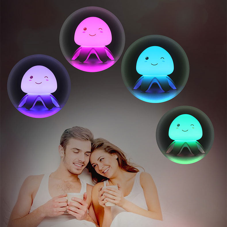 Kreative Silicone Jellyfish Music USB Rechargeable LED Night Light Lamp