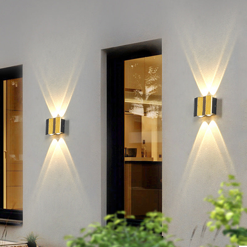Modern Luxury Gold Aluminium Outdoor Waterproof LED Wall Light