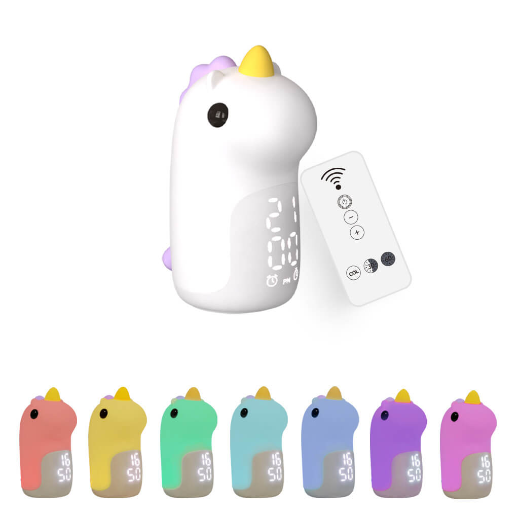 Cartoon Unicorn Timer Alarm Clock LED Night Light