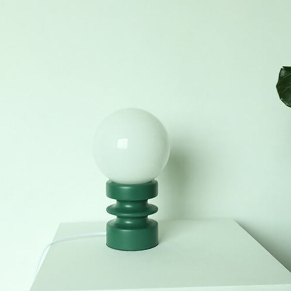 Orange Vintage Table Lamp with Solid Glass Shade