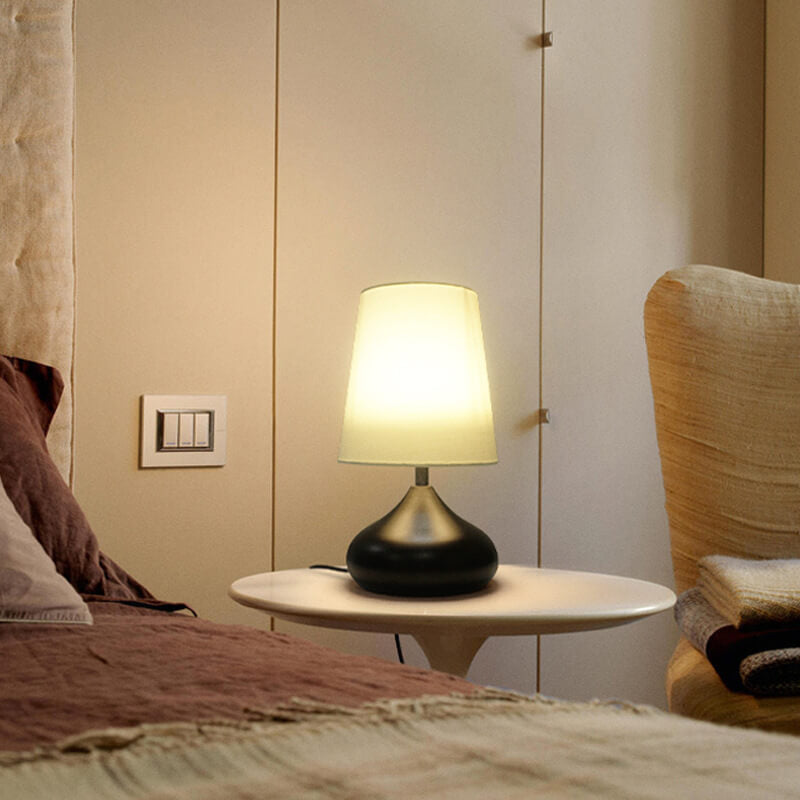 Modern Simple ABS Shade LED Table Lamp with Multiple Switch Options