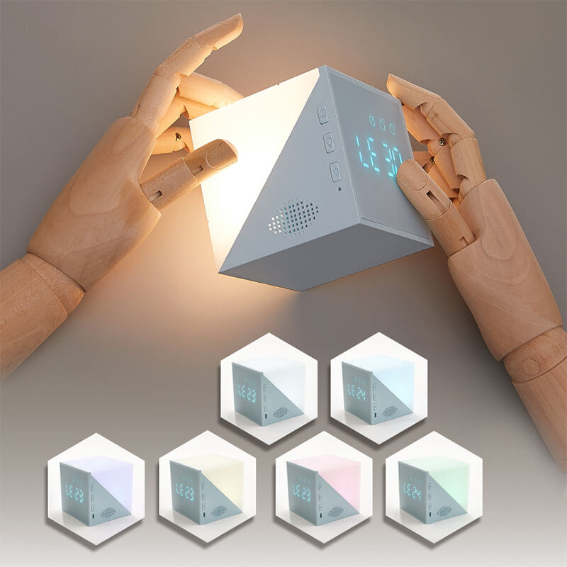 Kreative Rubik's Cube Clock LED Night Light USB Smart Lamp