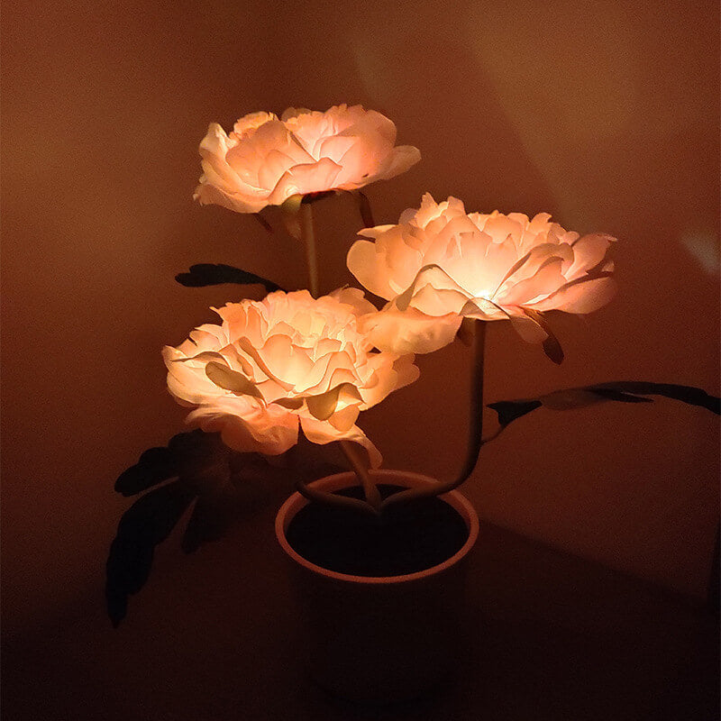 Outdoor Solar Peony Flower Bonsai LED Table Lamp Decoration