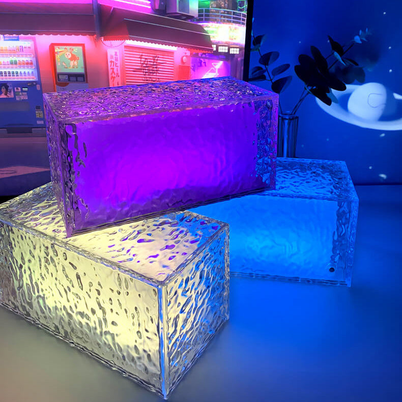 Kreative Ice Cube Acrylic RGB LED Decorative Table Lamp
