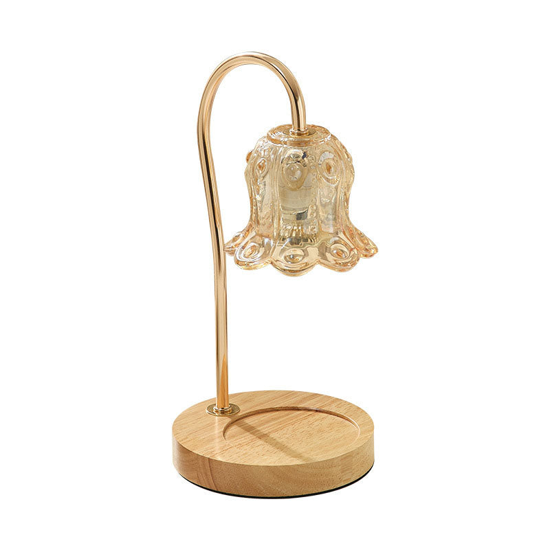 Modern Creative Simple Solid Wood Lily 1-Light Table Lamp