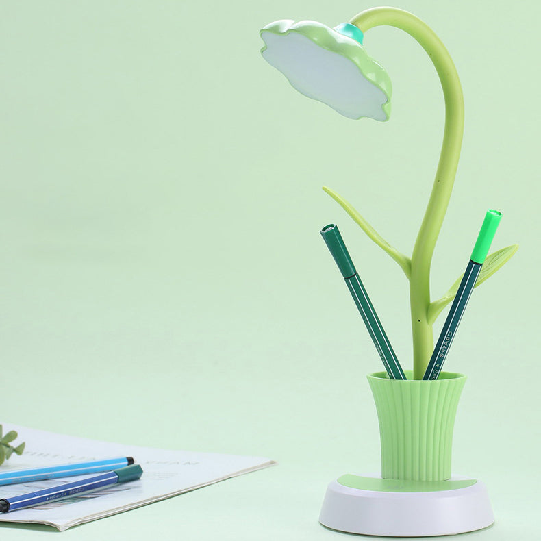 Creative Sunflower Pen Holder LED Desk Lamp