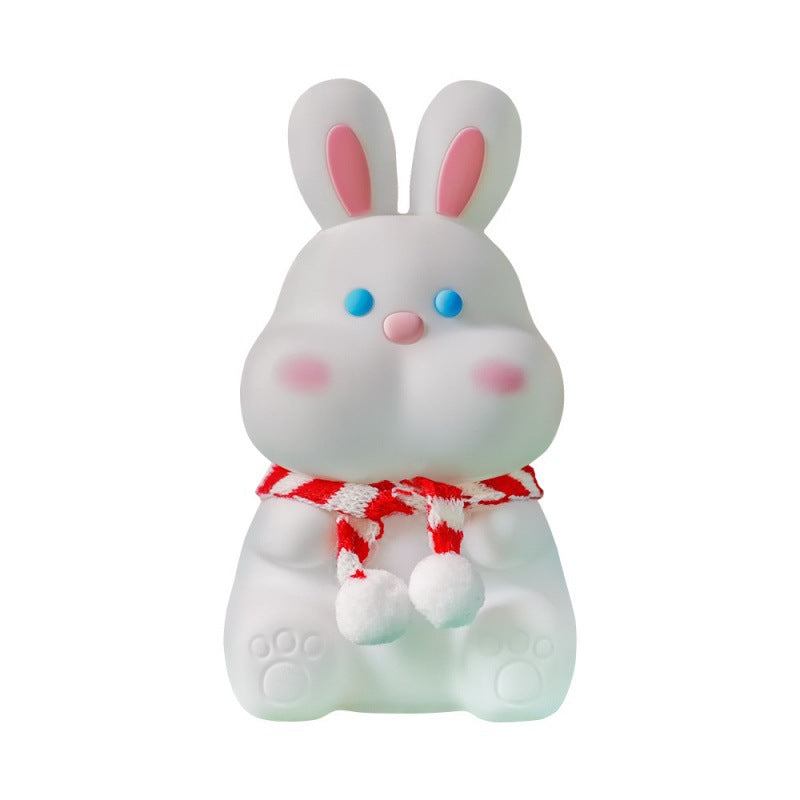 Kreative Cartoon Rabbit Silicone USB LED Night Light Lamp