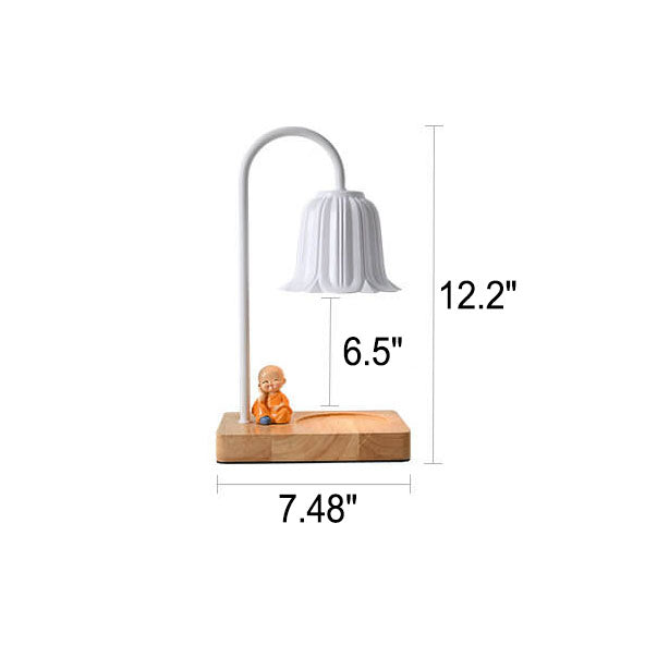 European Log Hardware Timing 1-Light Melt Candle Table Lamp