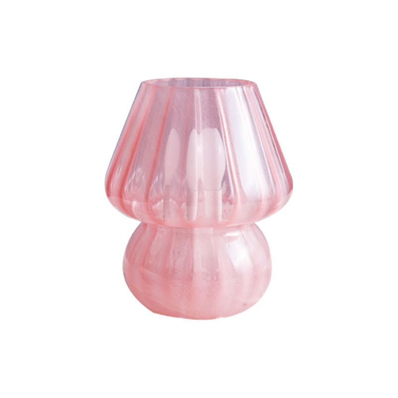 Modern Simplicity Glass Mushroom 1-Light Table Lamp Bedroom