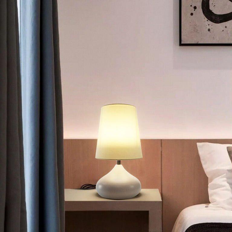 Modern Simple ABS Shade LED Table Lamp with Multiple Switch Options