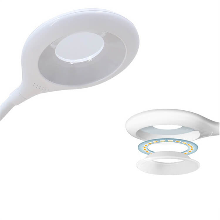 Kreative Einfachheit White LED Touch Rechargeable USB Desk Lamp