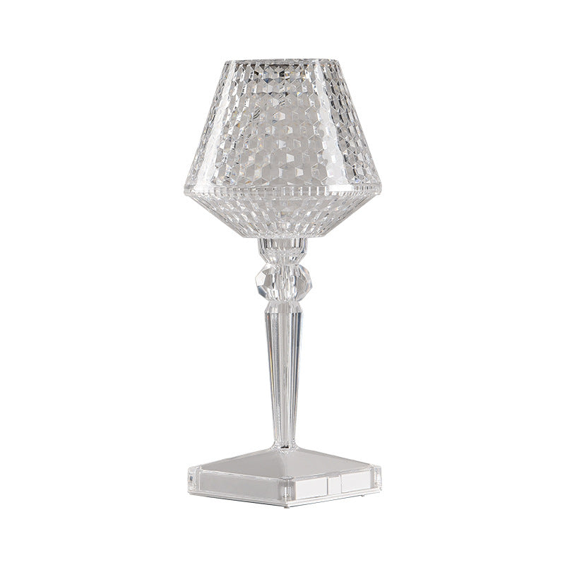 Kreative Acrylic LED Crystal Wine Glass Night Light Table Lamp