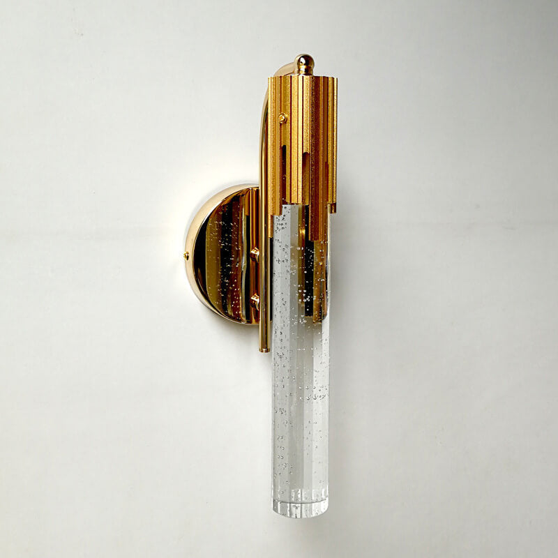 Luxus Gold Bubble Crystal Column LED Wall Light Lamp
