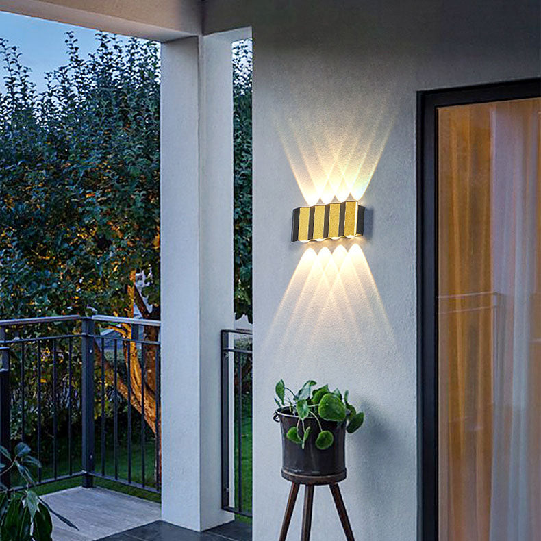 Modern Luxury Gold Aluminium Outdoor Waterproof LED Wall Light