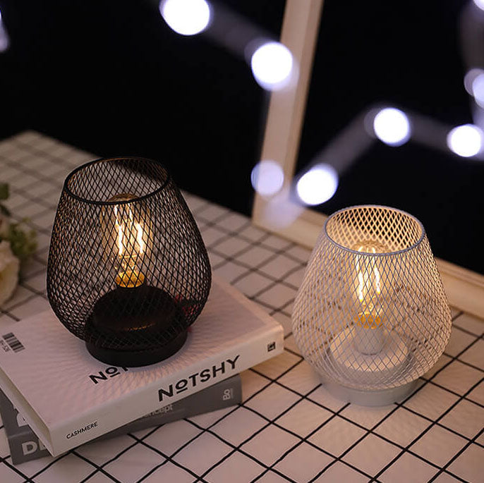 Modern Minimalist Battery Metal Glass 1-Light Table Lamp