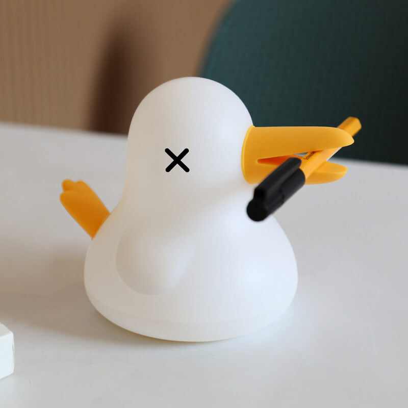 Cartoon Kiwi Bird Silicone Rechargeable Timer Dimmable LED Desk Lamp