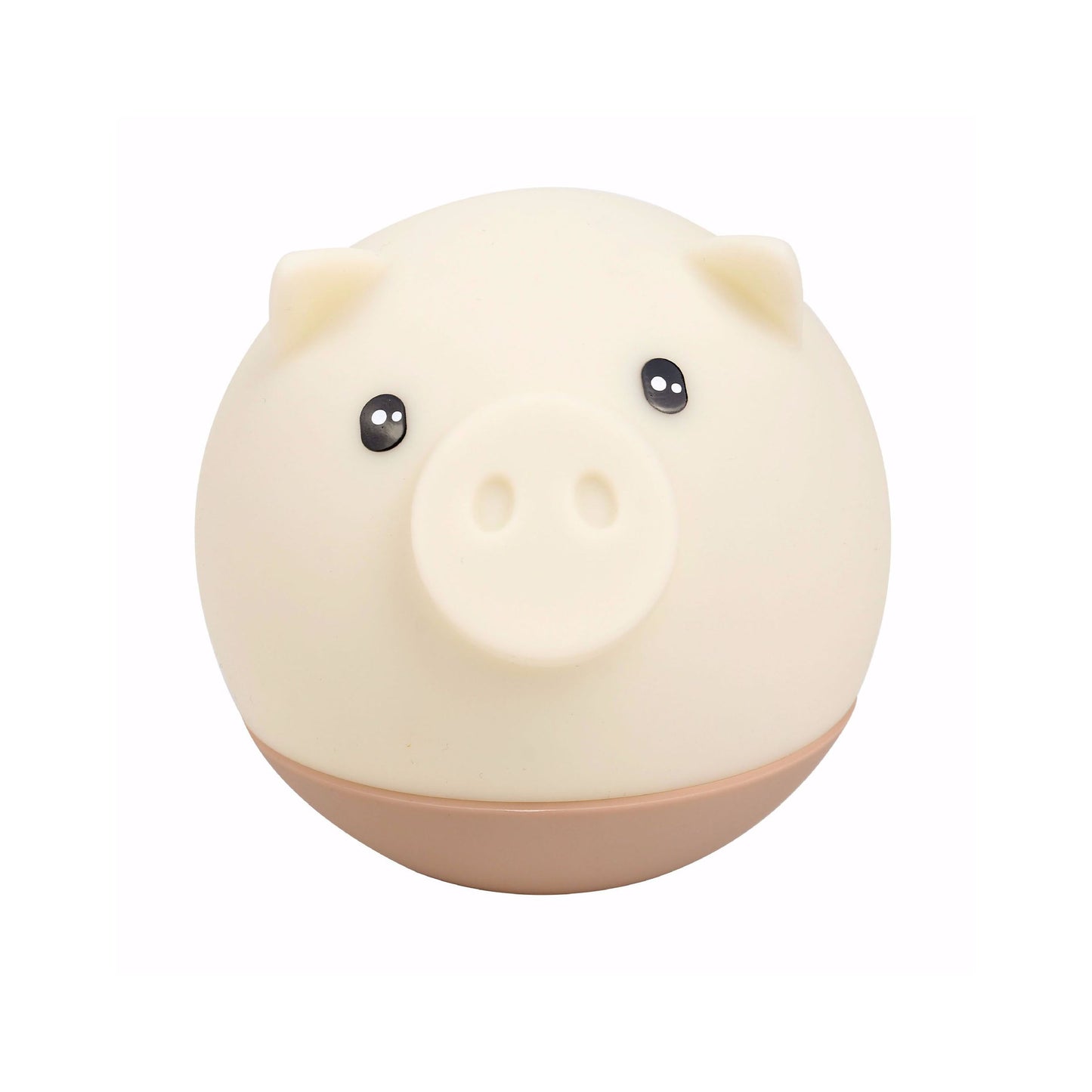 Cartoon Creative Pig Round Silicone LED Night Light Lamp