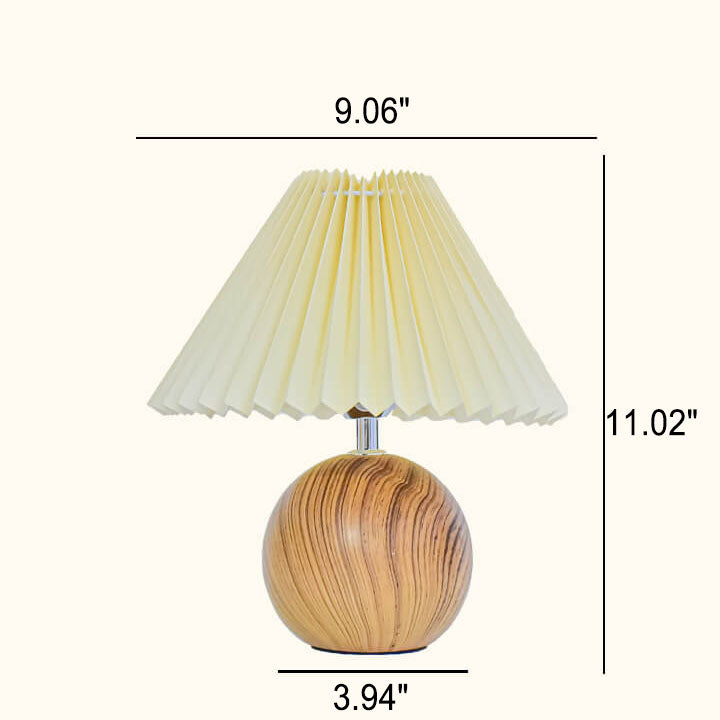 Nordic Vintage Foldable Wooden Ball Base LED Table Lamp