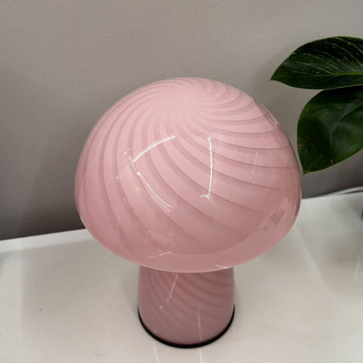 Moderne Minimalistische Mushroom Glass 1-Light Table Lamp