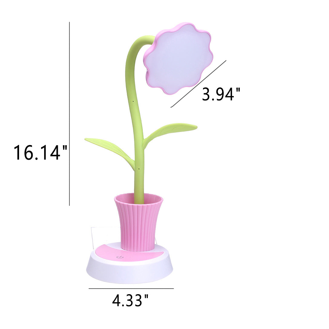 Creative Sunflower Pen Holder LED Desk Lamp