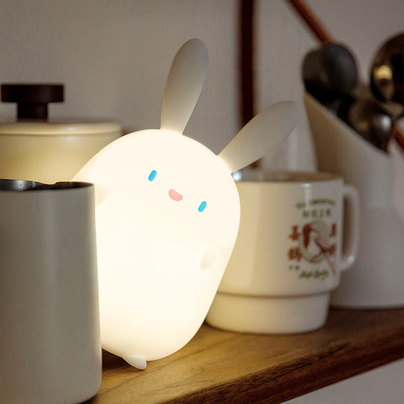 Cartoon Silicone Rabbit Touch USB LED Night Light Desk Lamp