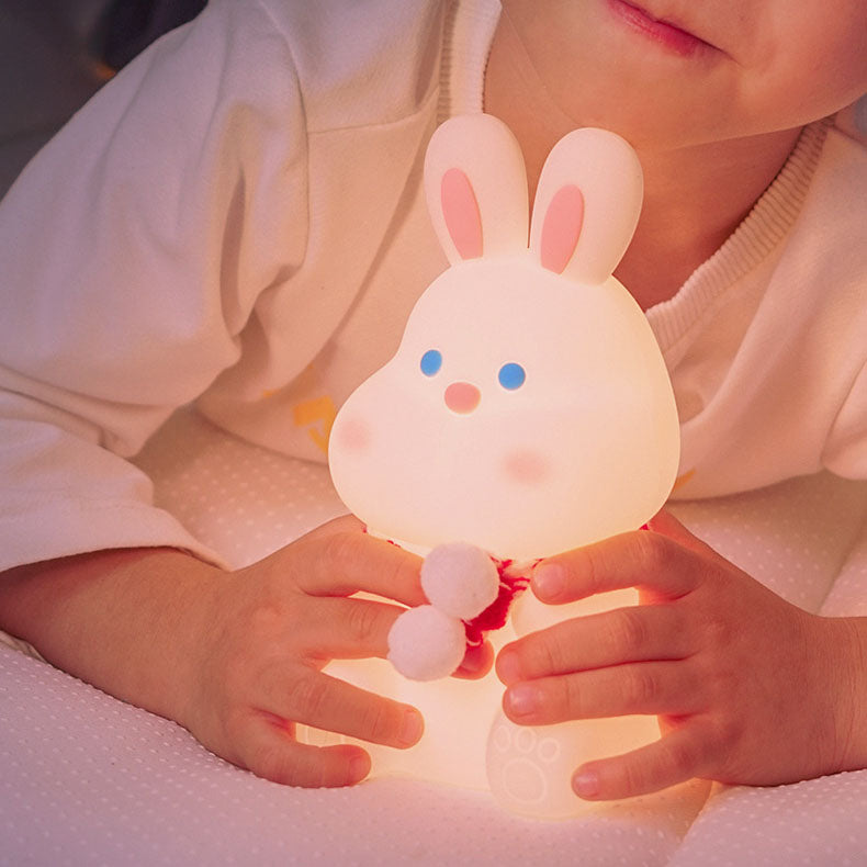 Kreative Cartoon Rabbit Silicone USB LED Night Light Lamp