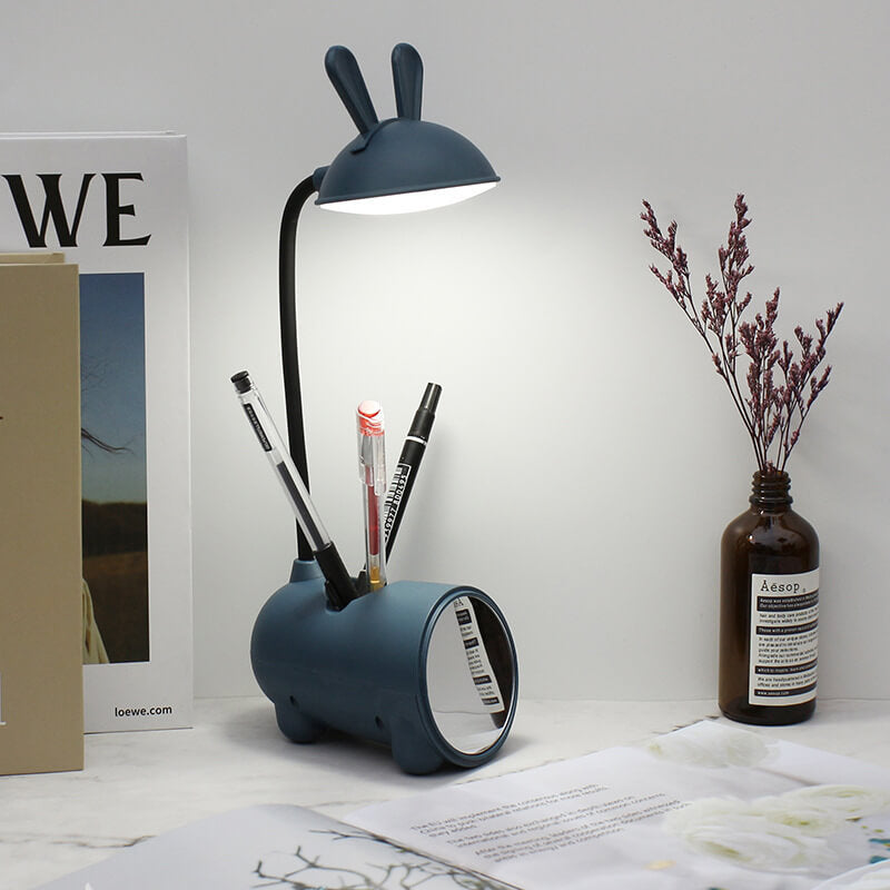 Cartoon Creative Rabbit LED Touch USB Desk Lamp Holder