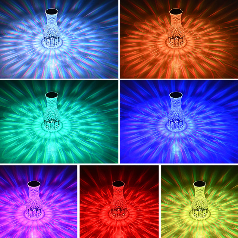 Moderne Art Deco Acrylic Bottle Design USB LED Table Lamp