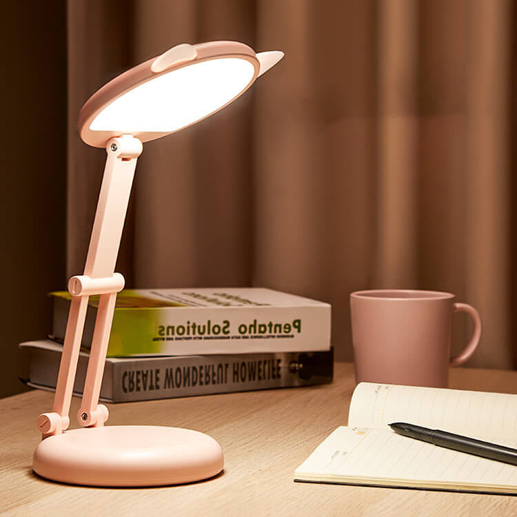 Kreative Katzenohr Pink Foldable LED Desk Lamp for Eye Care