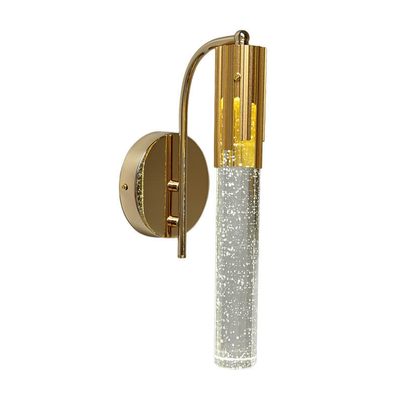 Luxus Gold Bubble Crystal Column LED Wall Light Lamp