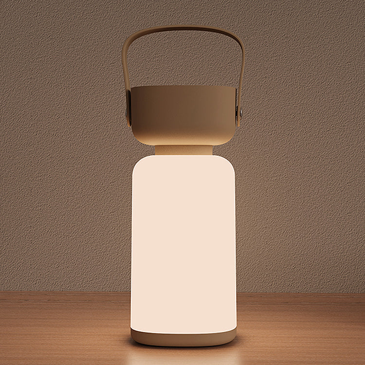 Modern Simplicity Waterproof Portable Plastic ABS Cylinder LED Table Lamp Outdoor Light for Patio