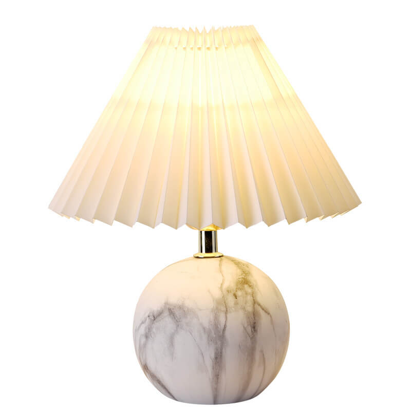 Vintage Fabric Shade Ceramic 1-Light Table Lamp Australia