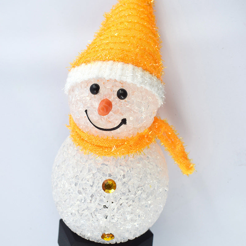 Solar-Powered LED Snowman Light - Christmas Yard Decoration