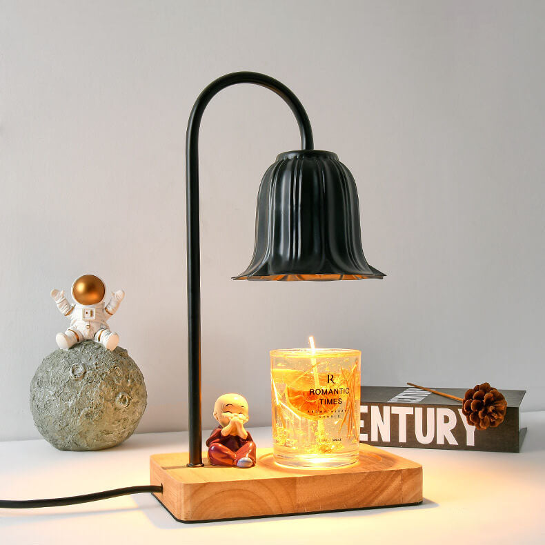 European Log Hardware Timing 1-Light Melt Candle Table Lamp