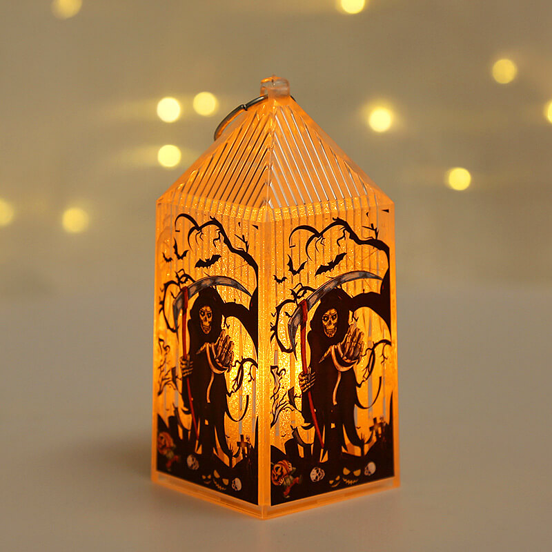Halloween Pumpkin Portable Skeleton Witch Lantern Decoration Lights