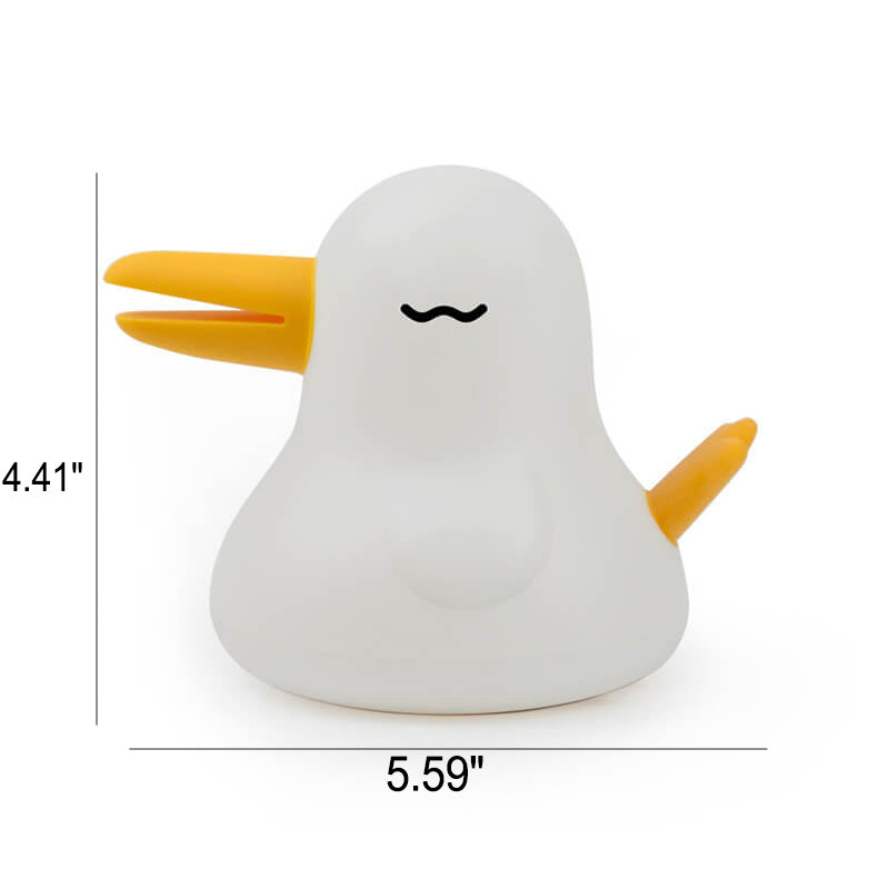 Cartoon Kiwi Bird Silicone Rechargeable Timer Dimmable LED Desk Lamp