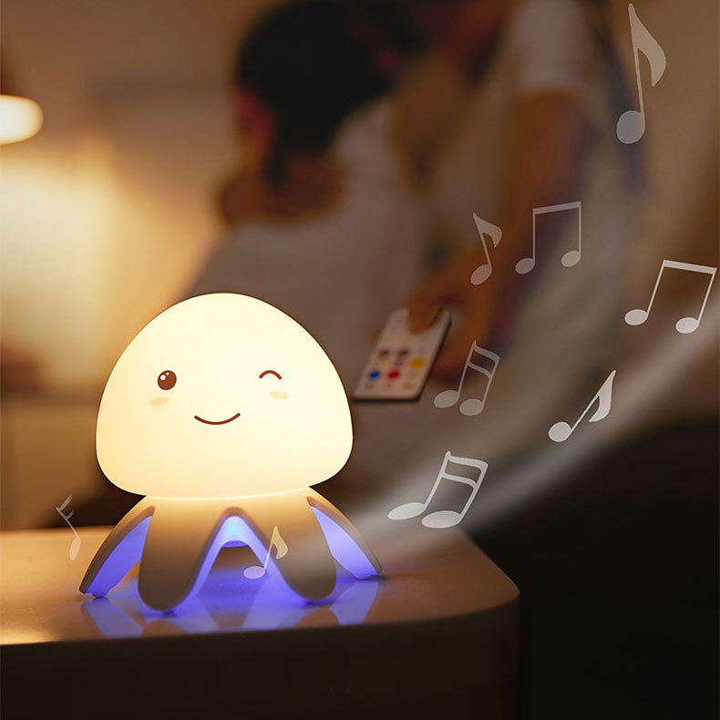 Kreative Silicone Jellyfish Music USB Rechargeable LED Night Light Lamp