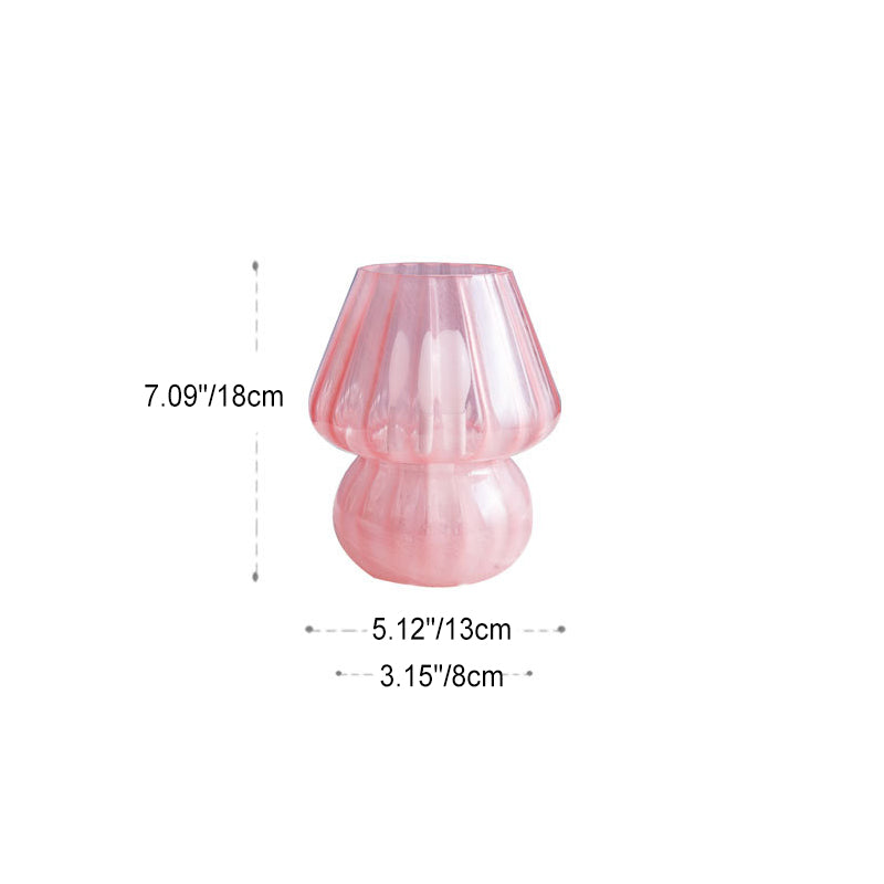 Modern Simplicity Glass Mushroom 1-Light Table Lamp Bedroom