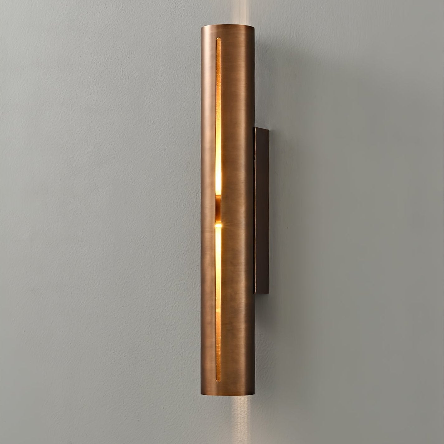 Aria Cylinder Wall Light LED Indoor Brass Fixture