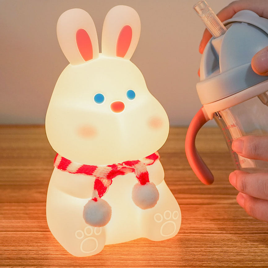 Kreative Cartoon Rabbit Silicone USB LED Night Light Lamp