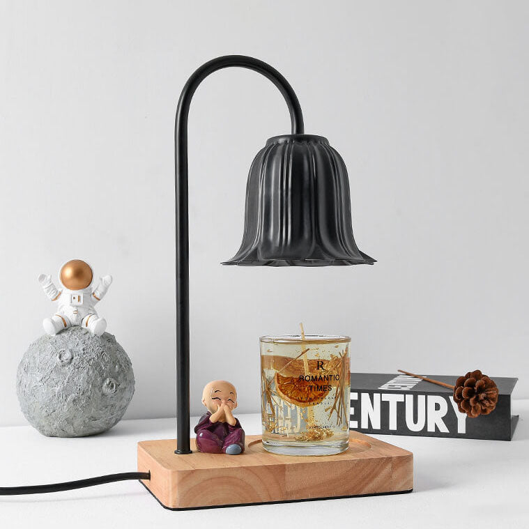 European Log Hardware Timing 1-Light Melt Candle Table Lamp