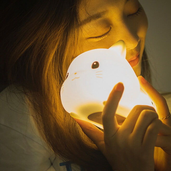 Kreative Sweet Cat Silicone USB LED Night Light Table Lamp