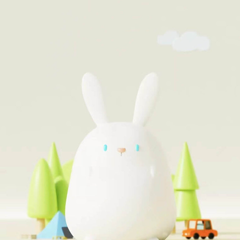 Cartoon Silicone Rabbit Touch USB LED Night Light Desk Lamp