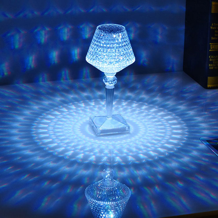 Kreative Acrylic LED Crystal Wine Glass Night Light Table Lamp