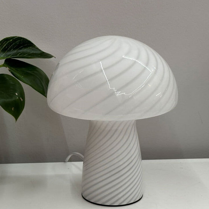Moderne Minimalistische Mushroom Glass 1-Light Table Lamp