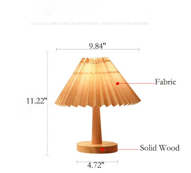 Vintage Foldable Umbrella LED Table Lamp - Retro Design