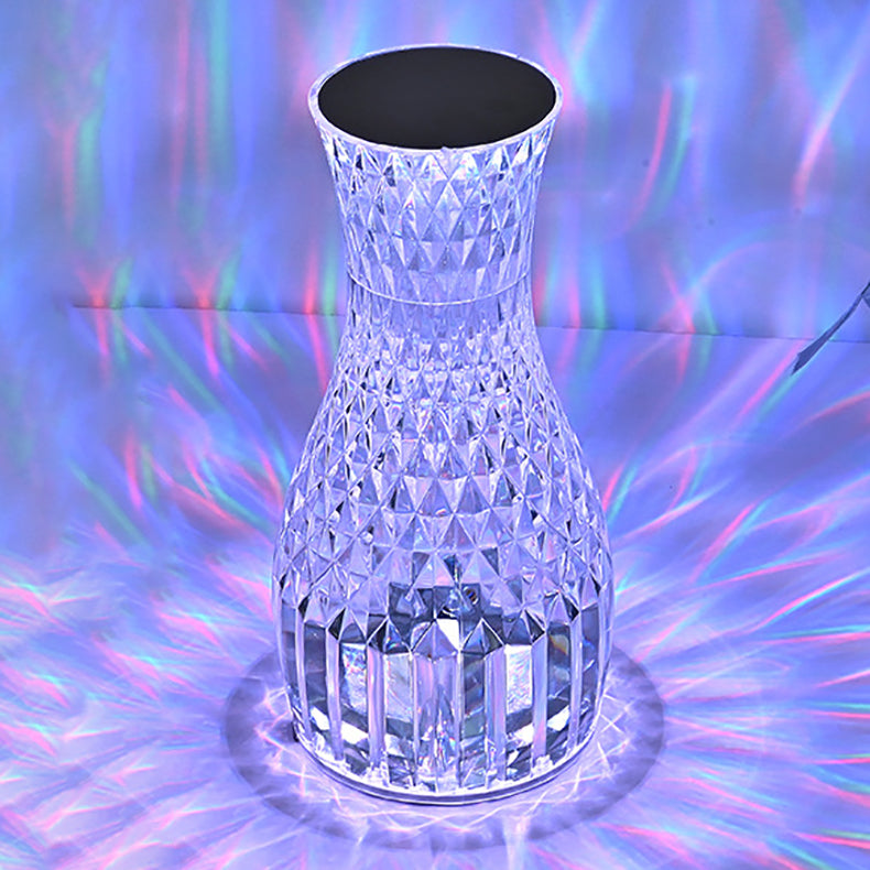 Moderne Art Deco Acrylic Bottle Design USB LED Table Lamp