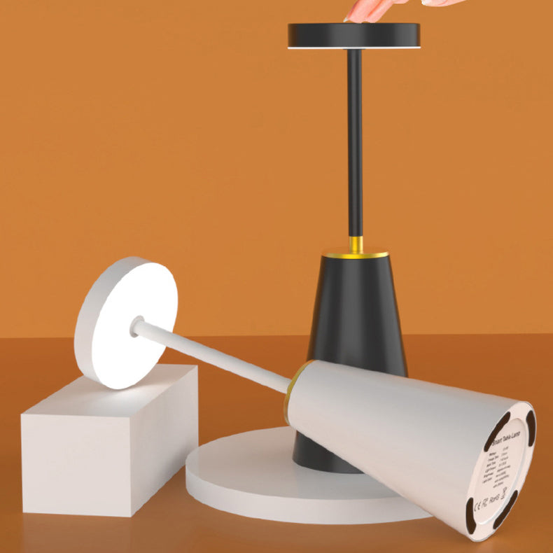 Modern Minimalist Cylindrical PC Iron LED Table Lamp for Living Room