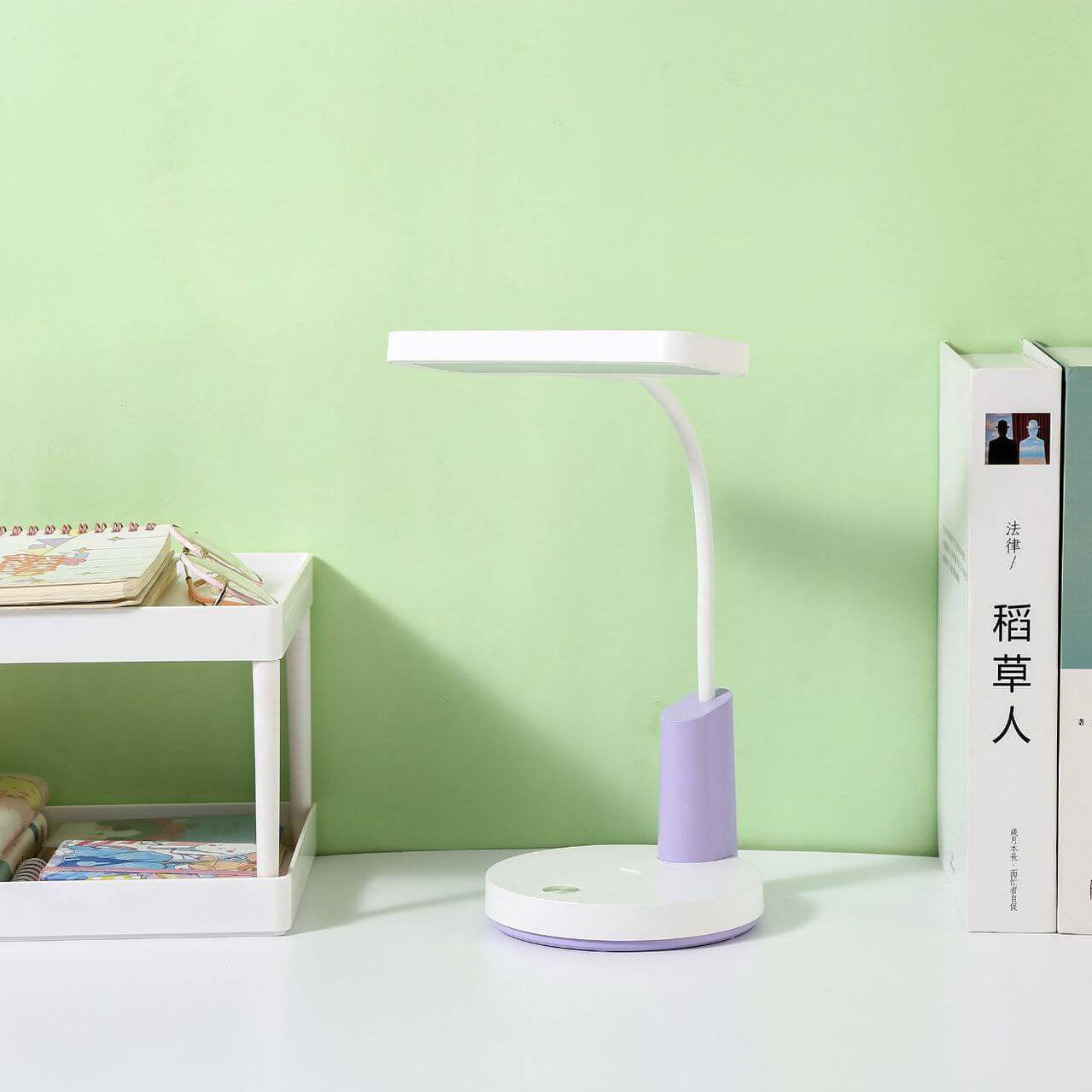 Einfache Long Shadow Round Base Touch Charge LED Desk Lamp