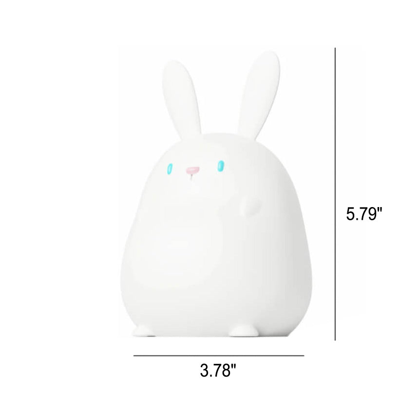 Cartoon Silicone Rabbit Touch USB LED Night Light Desk Lamp